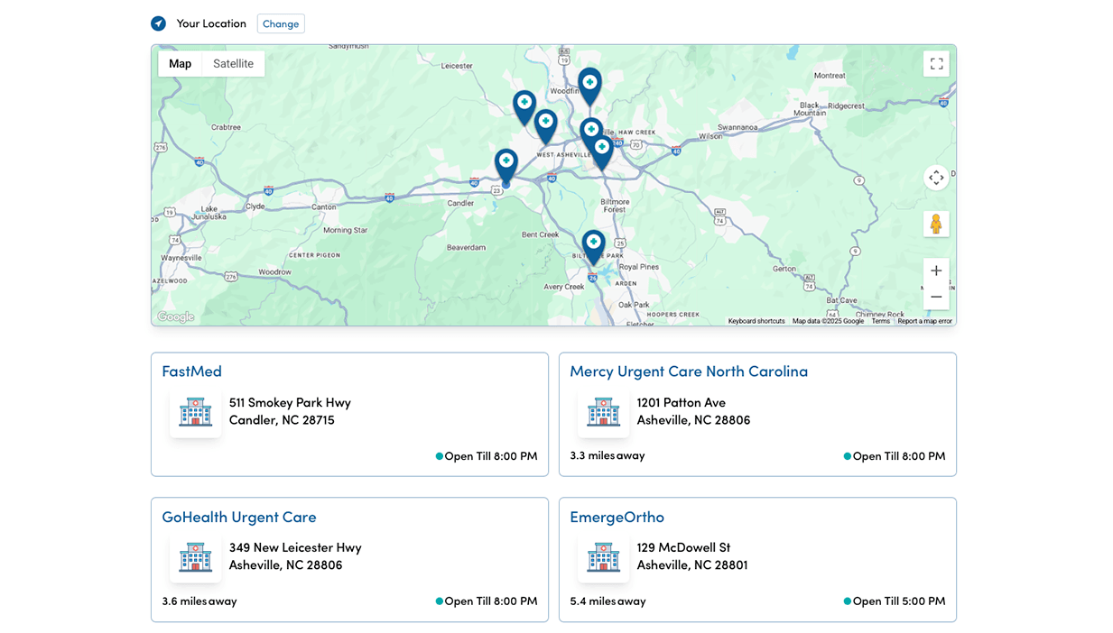 Step 2: Select the Clinic you prefer